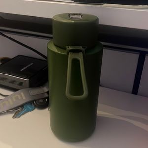 frank green Ceramic Reusable Bottle with Straw Lid, 34oz Capacity (Khaki)